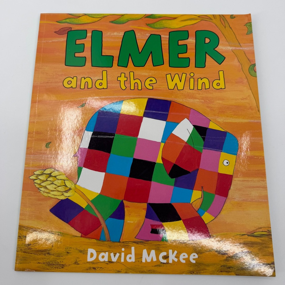 Elmer and the Wind David McKee Childrens Picture Book‎ Patchwork Elephant